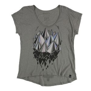 Jedidiah Womens Crystal Mountains Graphic T-Shirt, Grey, NWT